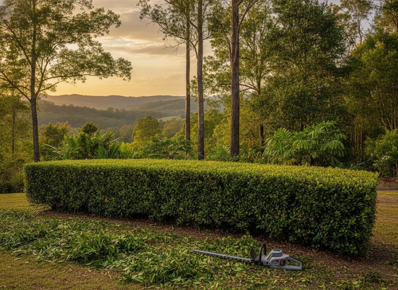 Hedge Trimming performed by Noosa Arborist in the Noosa